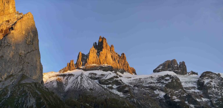 Hochtouren Gross Spannort Engelberg Kurt Baumann Sunset Pano LZW